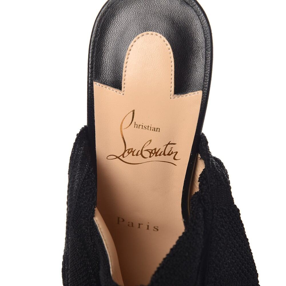 Christian Louboutin NIB Cheminene 120 Black Open Toe Sock Boots Heels 39 - Picture 6 of 10